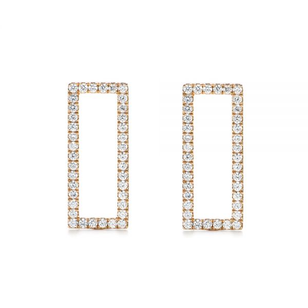 Modern Diamond Earrings - Image