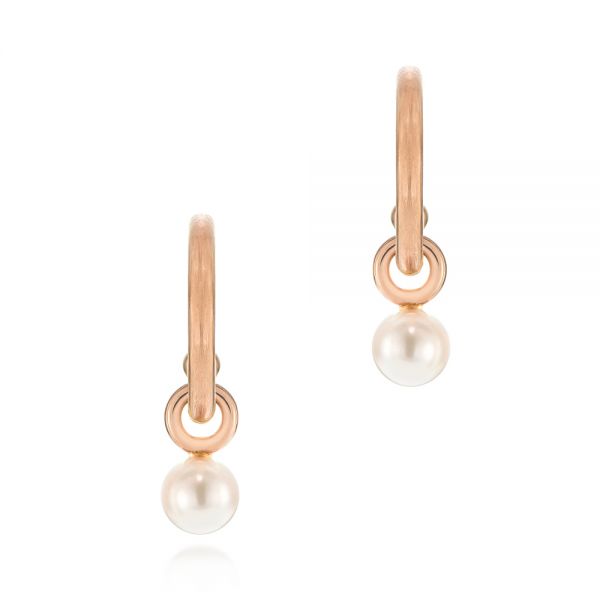 Open Hoop Pearl Earrings - Image