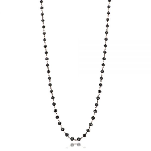 Rosary Black Diamond Necklace - Image