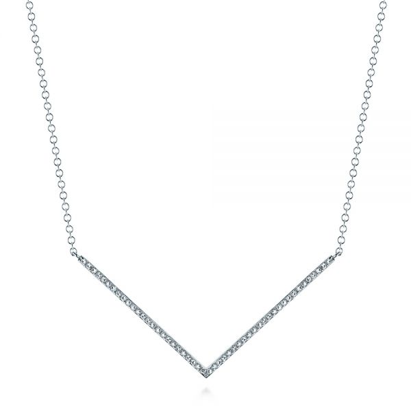 V-Shaped Diamond Necklace - Image