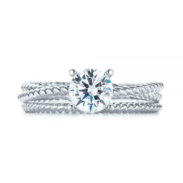 Braided Women's Engagement Ring - Image