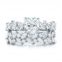  Platinum Custom Diamond Engagement Ring - Three-Quarter View -  102092 - Thumbnail