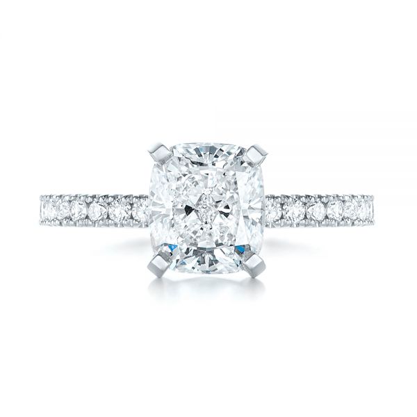  Platinum Custom Diamond Engagement Ring - Top View -  103222