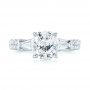  Platinum Custom Pave Diamond Engagement Ring - Top View -  103610 - Thumbnail