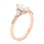 14k Rose Gold Custom Pear And Marquise Diamond Engagement Ring - Three-Quarter View -  104172 - Thumbnail