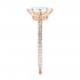 14k Rose Gold Custom Diamond Engagement Ring - Side View -  103153 - Thumbnail