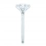  Platinum Custom Solitaire Diamond Engagement Ring - Side View -  102831 - Thumbnail