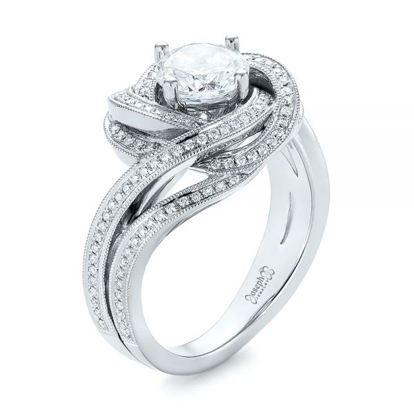 Knot Diamond Engagement Ring - Image
