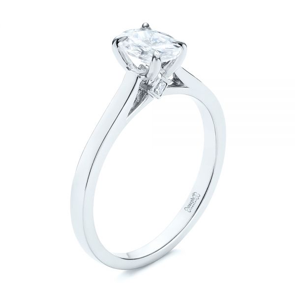 Peekaboo Oval Diamond Engagement Ring - Image