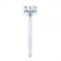 18k White Gold Princess Cut Diamond Cluster Engagement Ring - Side View -  104983 - Thumbnail
