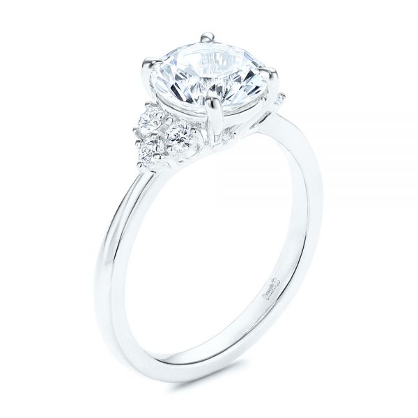 Round Diamond Cluster Engagement Ring - Image