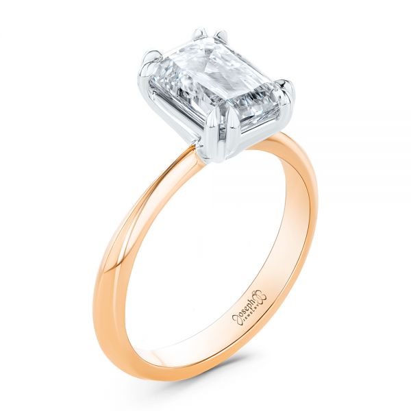Two-tone Double Claw Prong Solitaire - Image