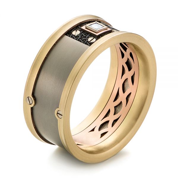 Carbon Fiber Men's Wedding Ring - Image