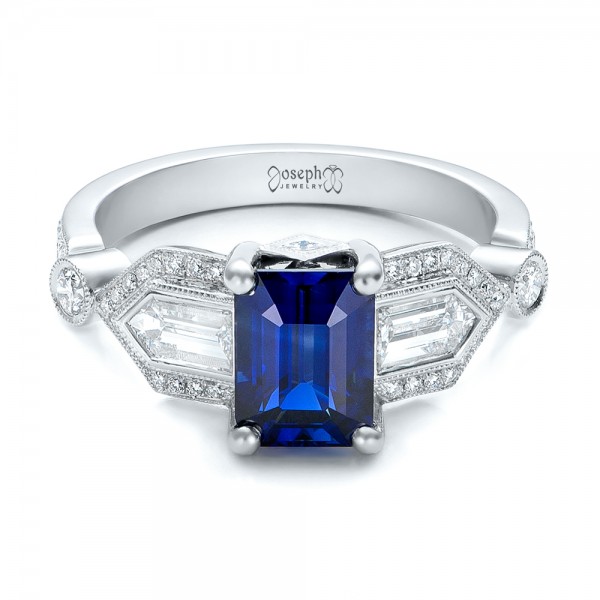 Custom-Blue-Sapphire-and-Diamond-Engagement-Ring