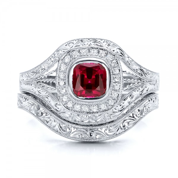 Custom-Hand-Engraved-Ruby-and-Diamond-Engagement-Ring