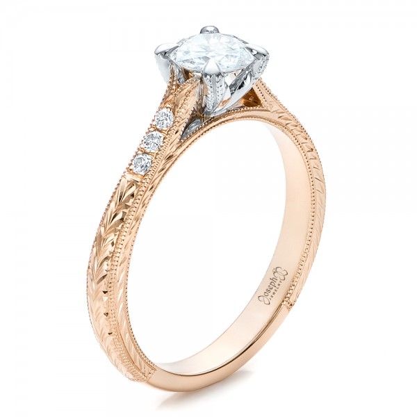 Custom-Rose-Gold-and-White-Gold-Diamond-Engagement-Ring