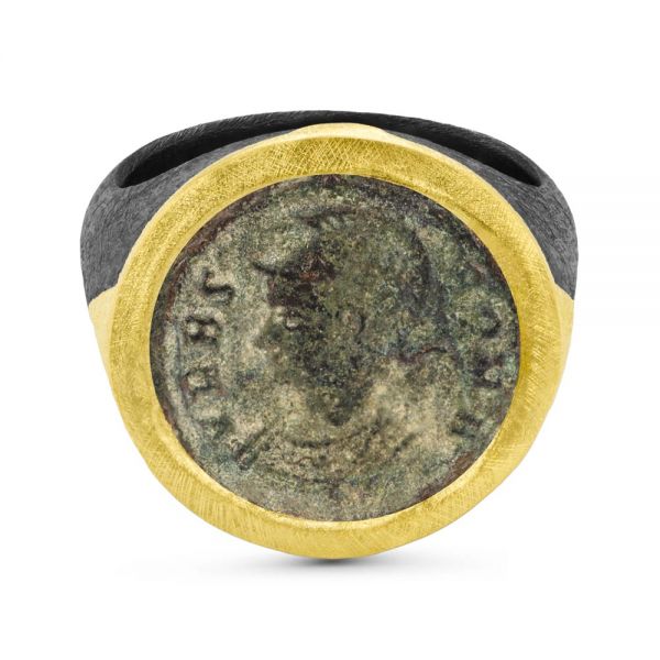 Roman Coin Sterling Silver Ring 24k Gold Over Coin Ring Gold Vermeil Ring  Gold Overlay Ring Ancient Greek Coin Ring Signet Ring - Etsy