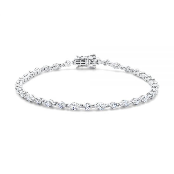 18K White Gold Diamond line bracelet 300ct  London Wedding Ring Company