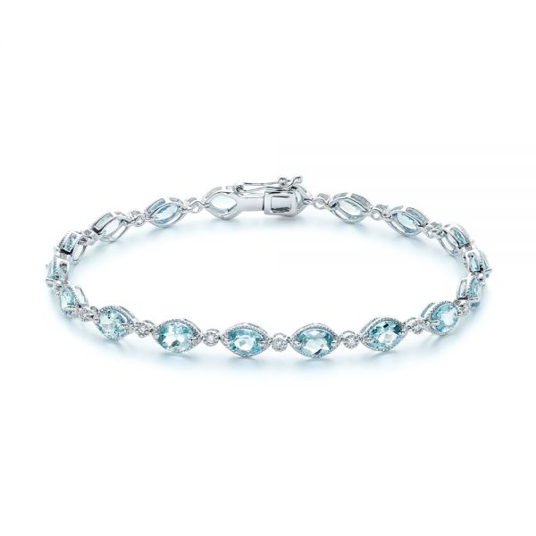 Aquamarine And Diamond Bracelet 102209  Seattle Bellevue  Joseph Jewelry