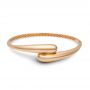 14k Rose Gold 14k Rose Gold Bypass Bangle - Three-Quarter View -  107699 - Thumbnail