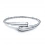 18k White Gold 18k White Gold Bypass Bangle - Three-Quarter View -  107699 - Thumbnail