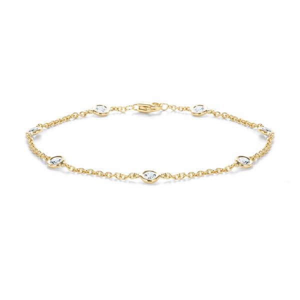 Bezel Graduating Diamond Tennis Bracelet - Zoe Lev Jewelry