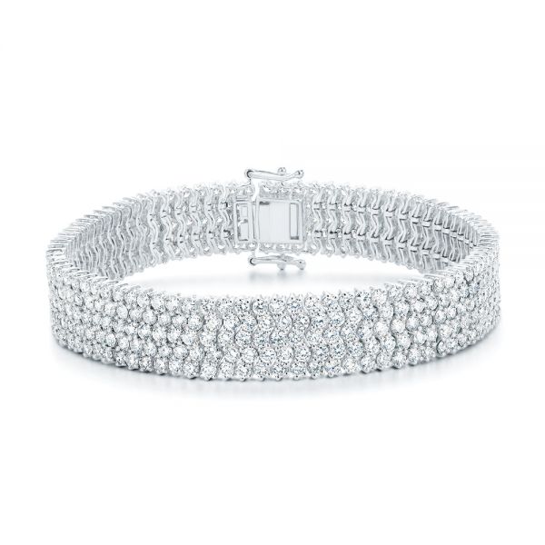 Interlocking Claw Bracelet - Champagne Diamonds & Sapphire