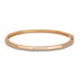 14k Rose Gold 14k Rose Gold Geometric Bangle - Three-Quarter View -  107754 - Thumbnail