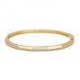 14k Yellow Gold Geometric Bangle - Three-Quarter View -  107754 - Thumbnail