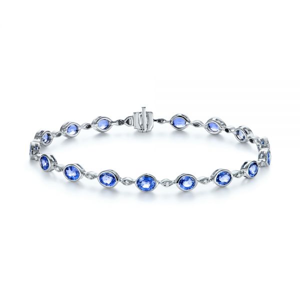 Pastel Blue Sapphire And Diamond Bracelet 105652 Seattle