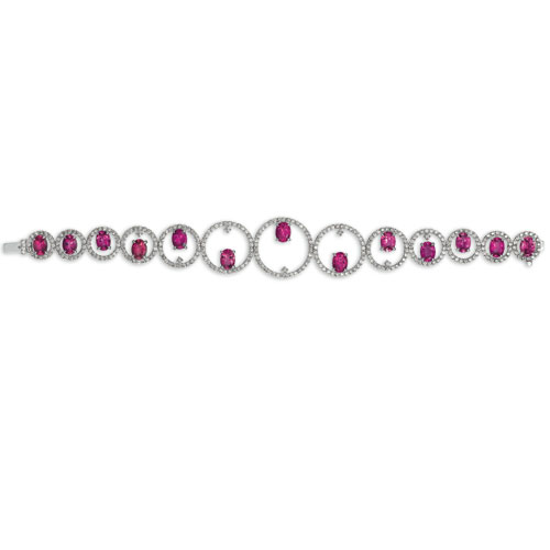 Rubellite and Diamond Bracelet - Vanna K - Image