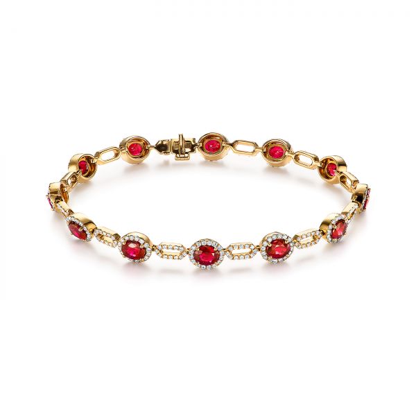 gold bracelets with ruby