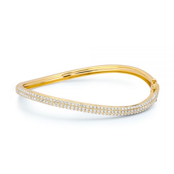 Wave Diamond Bangle - Image