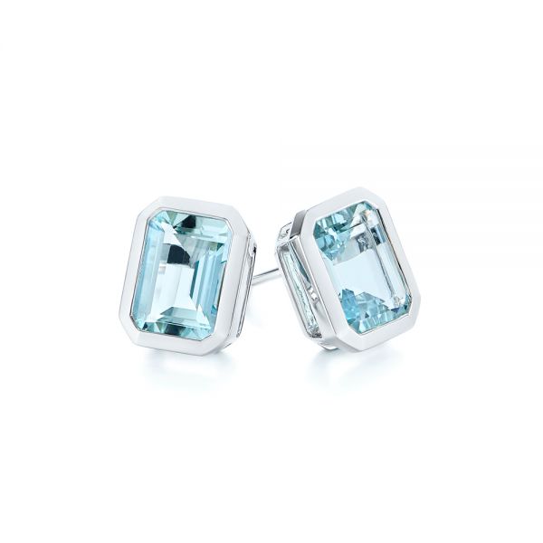 Aquamarine Stud Earrings #105414 - Seattle Bellevue | Joseph Jewelry