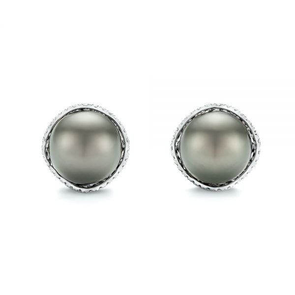 pearl diamond earrings stud