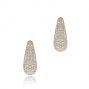 18k Rose Gold 18k Rose Gold Diamond Huggie Earrings - Three-Quarter View -  107747 - Thumbnail