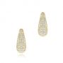 14k Yellow Gold 14k Yellow Gold Diamond Huggie Earrings - Three-Quarter View -  107747 - Thumbnail