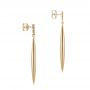 18k Rose Gold 18k Rose Gold Diamond Trio Bombe Marquise Drop Earrings -  107693 - Thumbnail