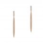 14k Rose Gold 14k Rose Gold Diamond Trio Bombe Marquise Drop Earrings - Three-Quarter View -  107693 - Thumbnail