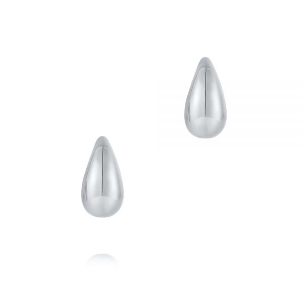 Mini Teardrop Dome Earrings - Image