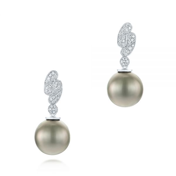 Pearl And Diamond Drop Earrings #103618 - Seattle Bellevue | Joseph Jewelry