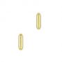 14k Yellow Gold Puffy Square Huggie Earrings - Three-Quarter View -  107687 - Thumbnail