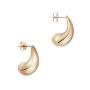 14k Rose Gold 14k Rose Gold Teardrop Dome Earrings - Front View -  107689 - Thumbnail