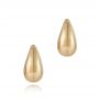 14k Rose Gold 14k Rose Gold Teardrop Dome Earrings - Three-Quarter View -  107689 - Thumbnail