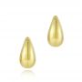 18k Yellow Gold 18k Yellow Gold Teardrop Dome Earrings - Three-Quarter View -  107689 - Thumbnail