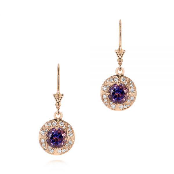 Vintage-inspired Diamond And Iolite Drop Earrings #103747 - Seattle ...