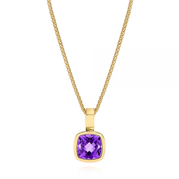 Amethyst Solitaire Pendant - Image