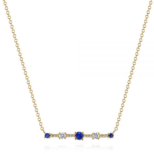 NOT BRANDED 14K Yellow Gold .25ct Blue Pear Shape Women's Sapphire Necklace  - Simply Posh Consign