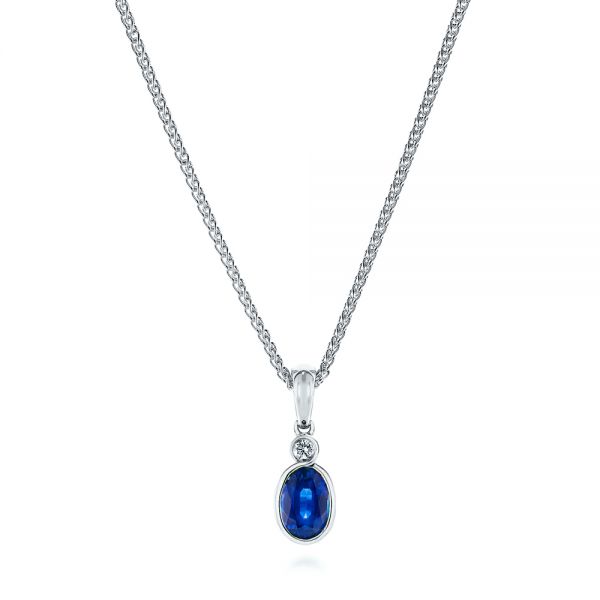 Blue Sapphire And Diamond Pendant #106028 - Seattle Bellevue | Joseph ...