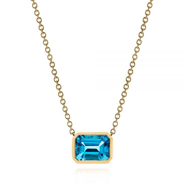 Rosanne Pugliese Cage-Set Cabochon Imperial Topaz Necklace on 22K Gold  Chain – Peridot Fine Jewelry